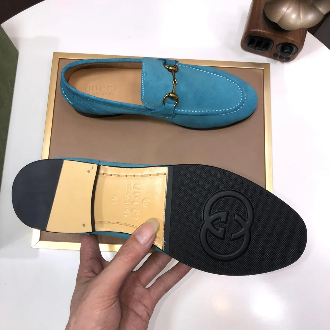 Men's shoes 💰580💰[GUCCI—Gucci] The latest high-end version of Gucci. Official website new model. Available at the same time at counters, the uppers are made of original cowhide imported from Italy/matched with the original special material splicing design concept; "highlight, high-end, grade, extravagance" and exquisite workmanship (original mesh fabric) sole: original factory special outsole size (38-45) (custom-made 45 non-returnable)